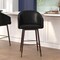 Flash Furniture 26" Black LeatherSoft Barstool with Wood Legs, PK 2 2-AY-1928-26-BK-GG - alternate 1